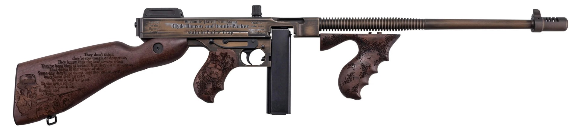 Auto-Ordnance Thompson 1927A-1 “Bonnie & Clyde” .45 ACP 18″