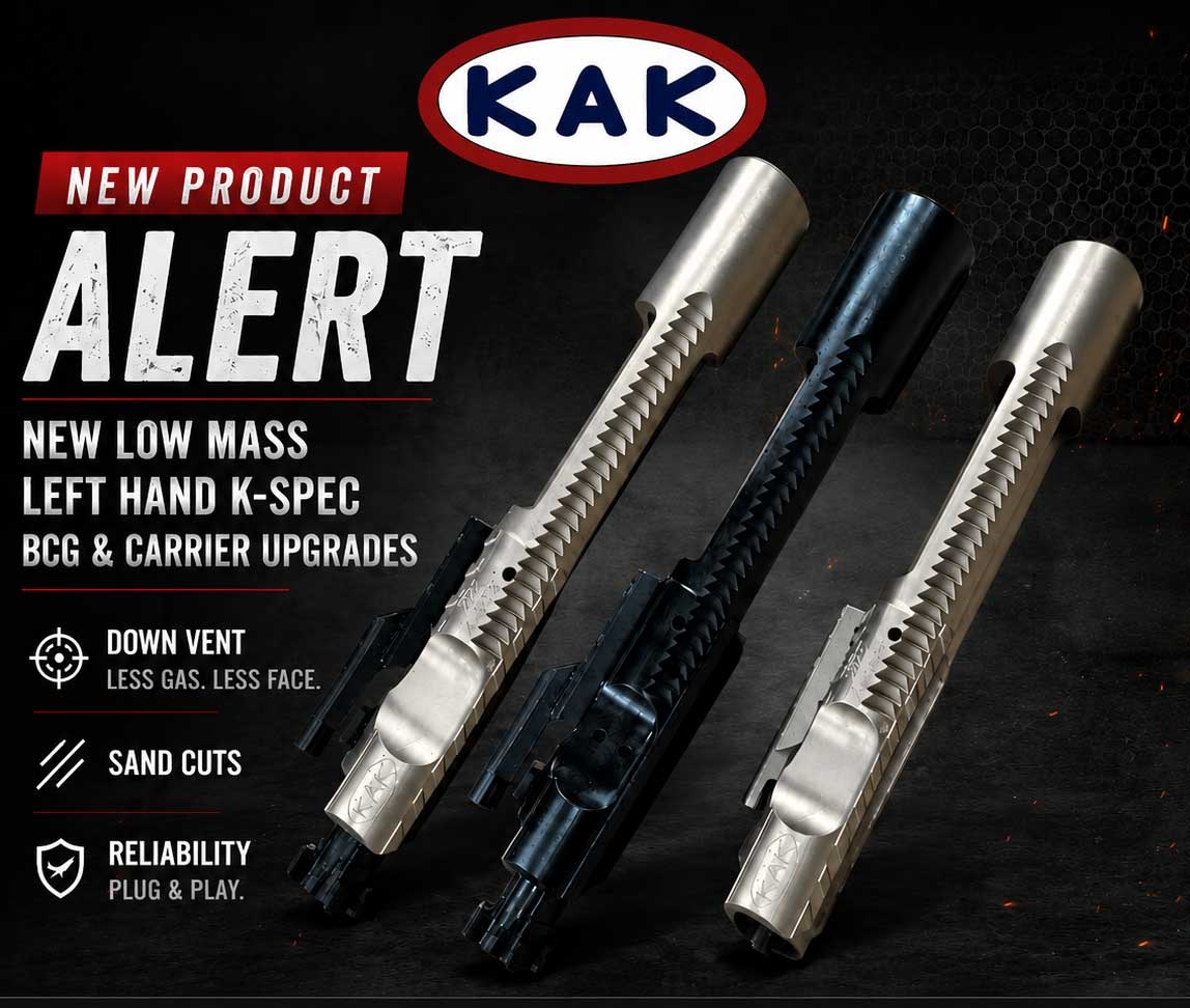 KAK Industry Left Hand K-SPEC Bolt Carrier Groups